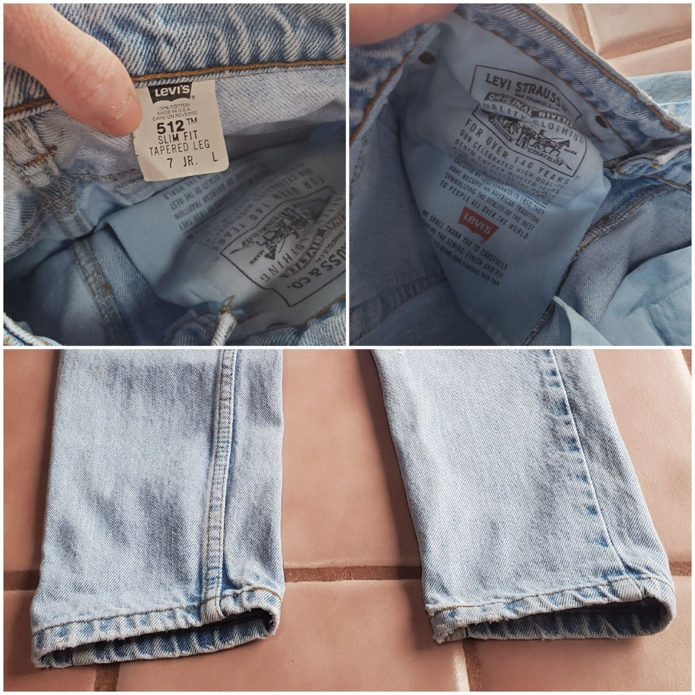 SOLD! SOLD! Levi's 512 Slim Fit Tapered Leg 7Jr.L - Picture 5 of 8